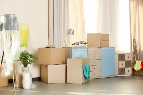 Removal truck ready for a Clapham property move