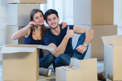 Removal team preparing a home move in Clapham