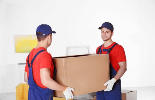 Removal van and moving team supporting a Clapham home move