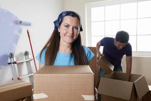 Professional movers handling a flat move near Clapham Common