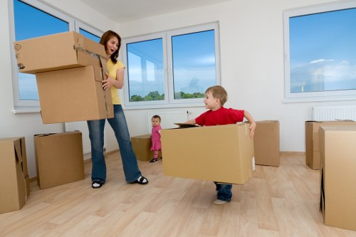 Checklist and moving supplies prepared for a Clapham removal service