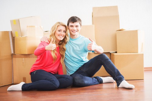 Clapham street with flats and parking considerations for moving day